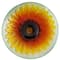 20.5" Orange & Yellow Sunflower Glass Bird Bath